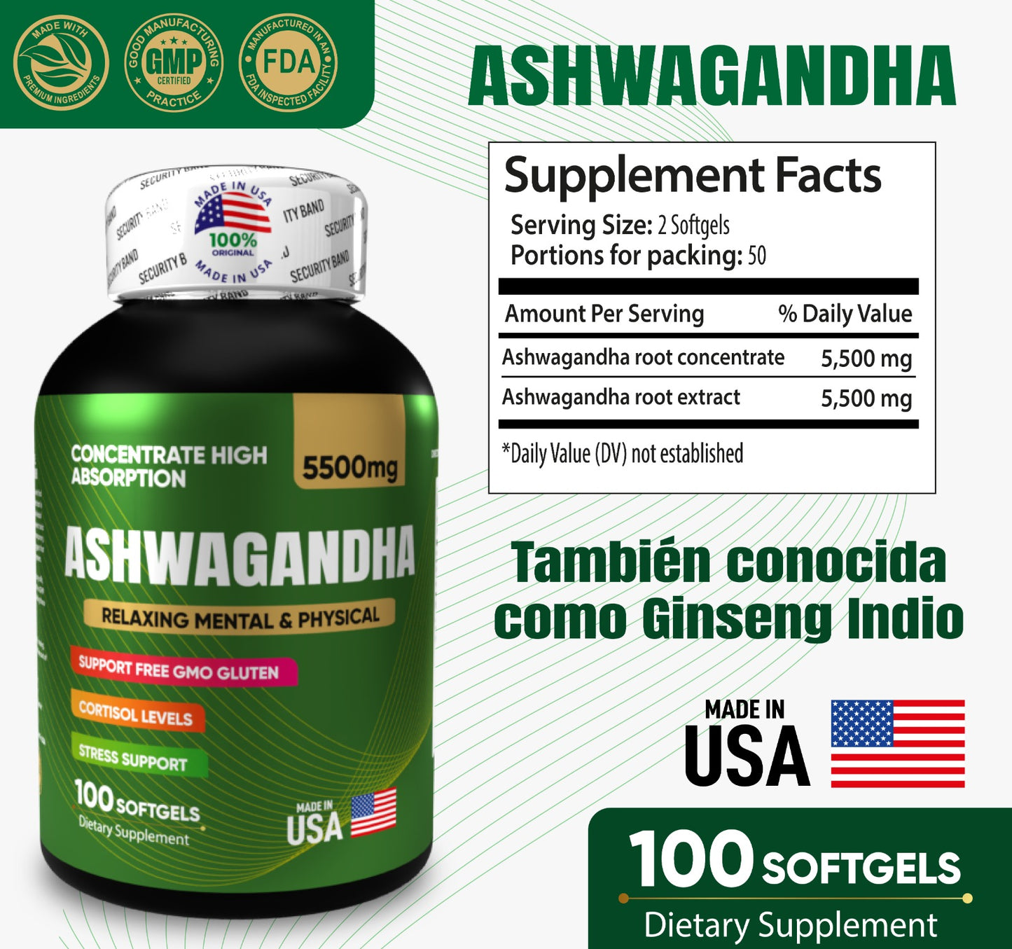 ASHWAGANDHA KSM-66 x 2
